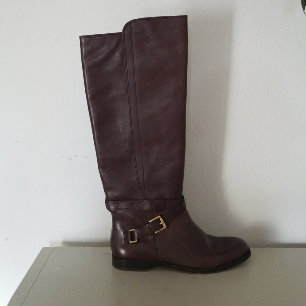Coach Tall Brown Leather Boots